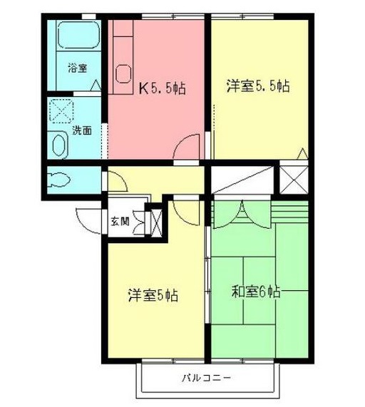 小田原市小台のアパートの間取り