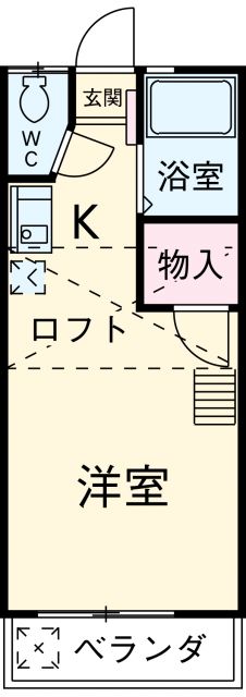 豊橋市内張町のアパートの間取り