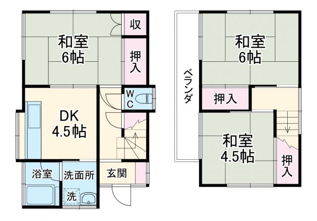 【咲が丘松本貸家の間取り】