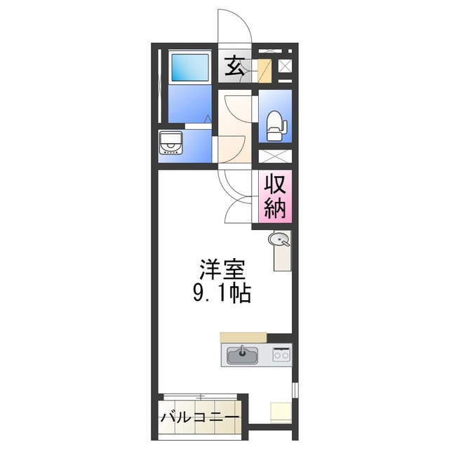 レオネクスト海南名高の間取り