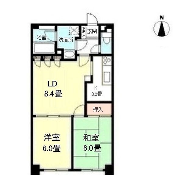 【草加市高砂のマンションの間取り】