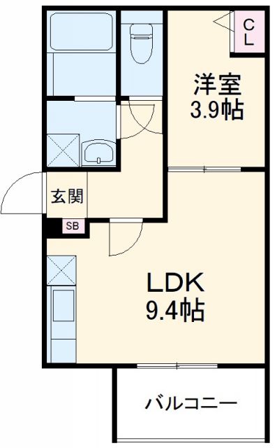 京都市西京区松尾木ノ曽町のアパートの間取り