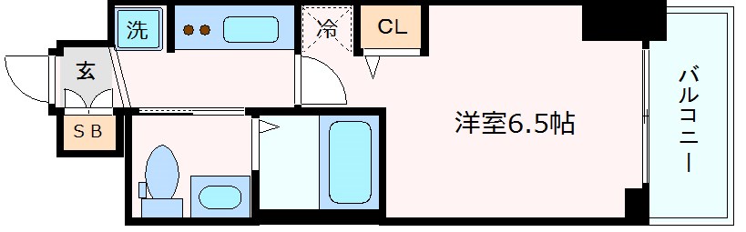 エステムコート神戸ハーバーランド前Vアクアの間取り