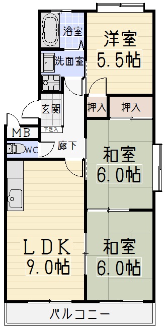 【アイオーマンションの間取り】