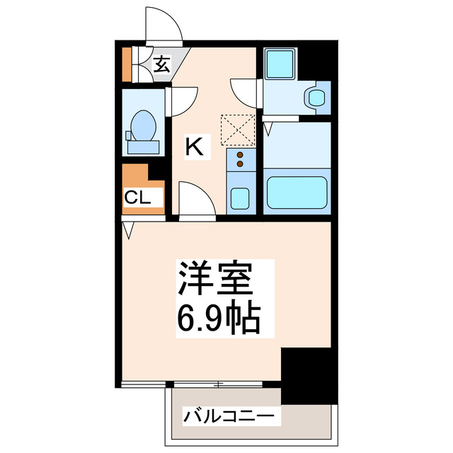 熊本市中央区本荘のマンションの間取り