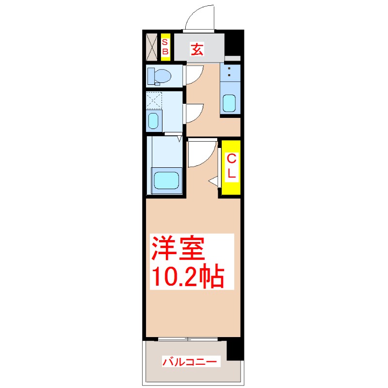 Ｓ－ＲＥＳＩＤＥＮＣＥ新町Ａｇｏｇの間取り