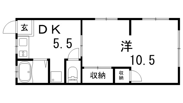 神撫ハイツの間取り