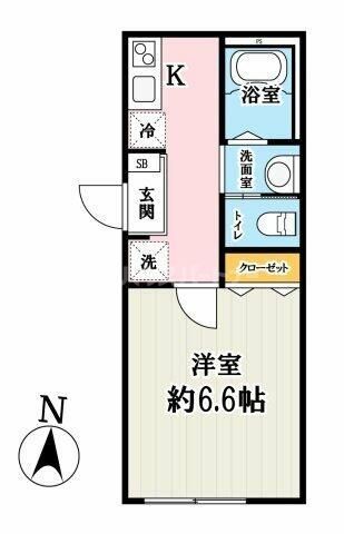 さいたま市大宮区寿能町のアパートの間取り