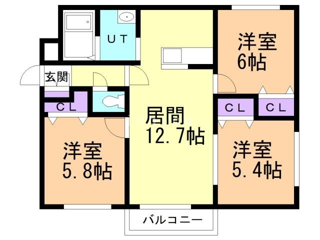 ツインクル２－１の間取り