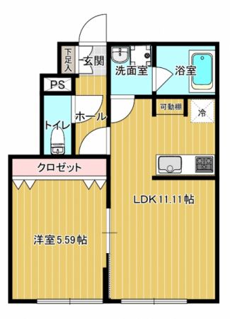 ピネード Bの間取り