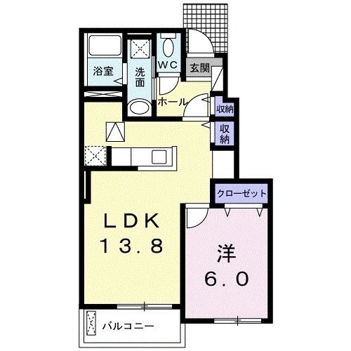 瑞穂市稲里のアパートの間取り