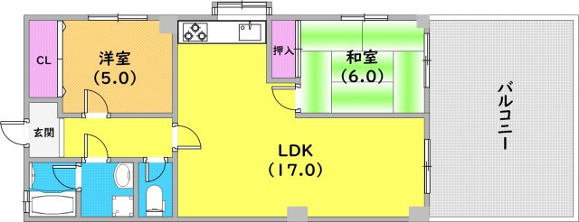 ヴィラ舞子坂の間取り