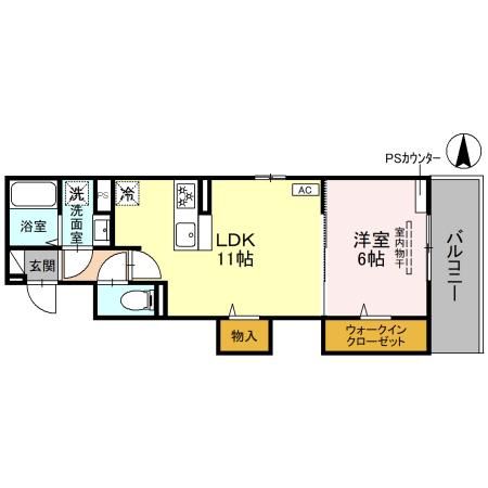 （仮称）D-room西京極殿田町PJ　C棟の間取り