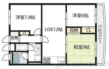 アパルトマン北千里の間取り