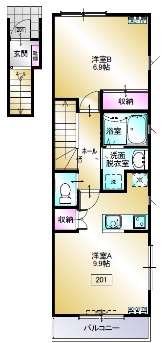 ギャレドルウェストの間取り