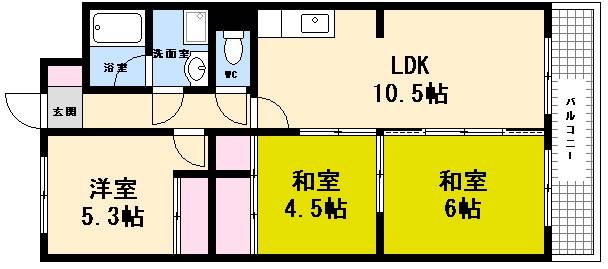 広島市西区山手町のマンションの間取り