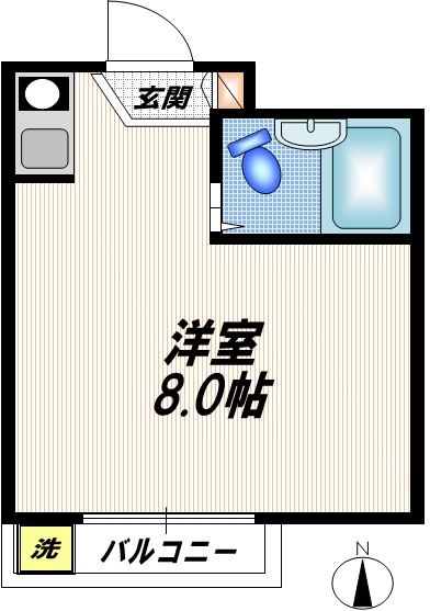 【大田区多摩川のマンションの間取り】