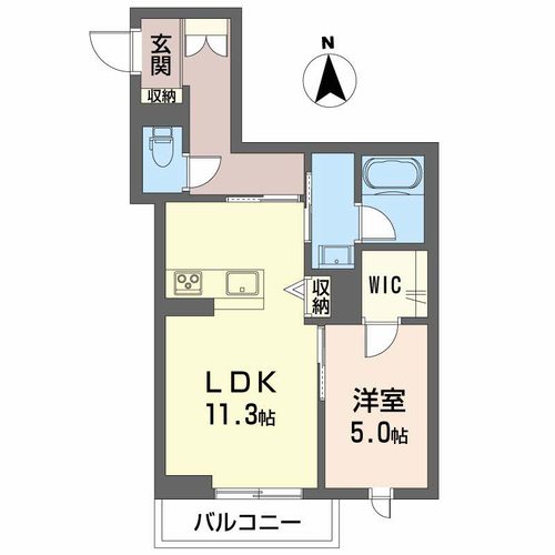 郡山市堤下町のマンションの間取り