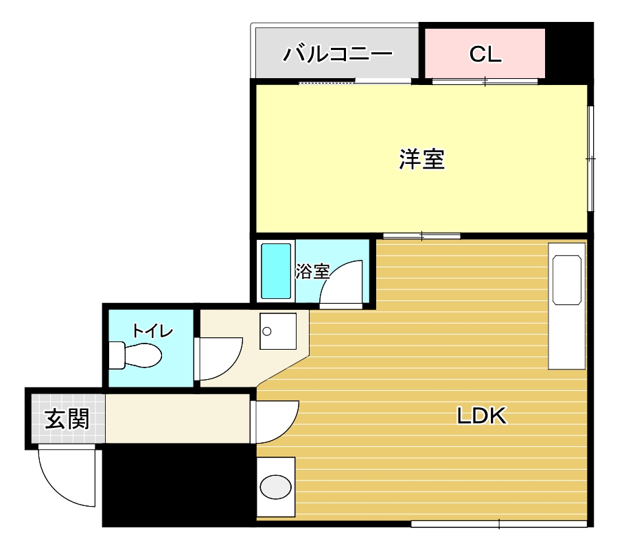 大阪市生野区小路のマンションの間取り