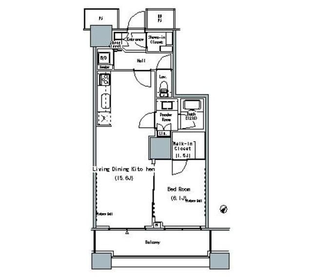 中央区勝どきのマンションの間取り