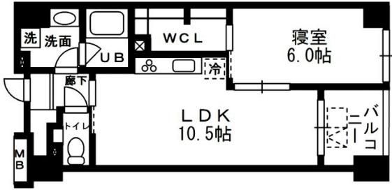 中央区日本橋浜町のマンションの間取り