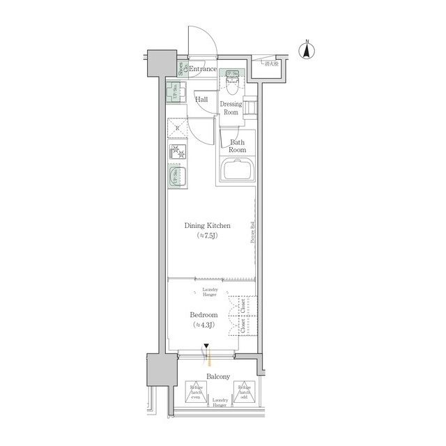 江東区亀戸のマンションの間取り