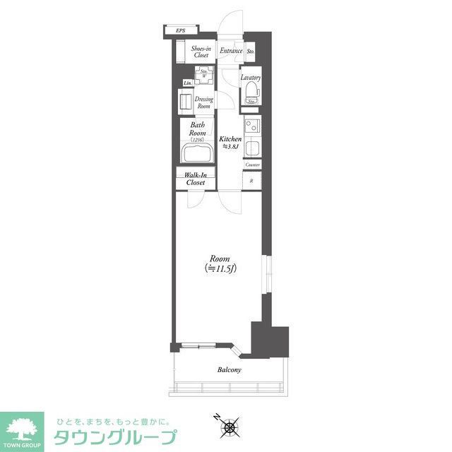 横浜市中区伊勢佐木町のマンションの間取り