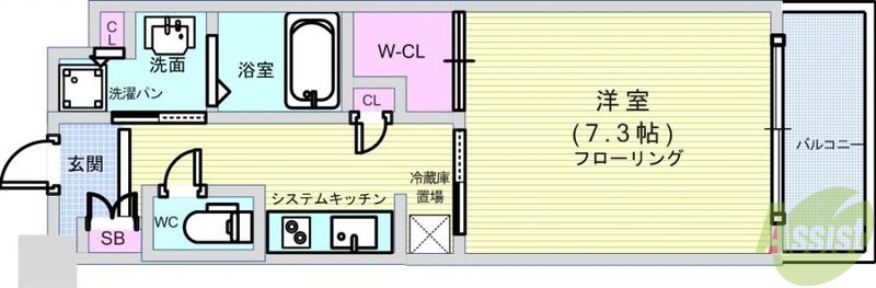 パークアクシスうつぼ公園の間取り