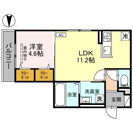 Ｄ－Ｇｒａｎｄｅ布瀬の間取り