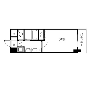 プレサンス心斎橋タイミックスの間取り