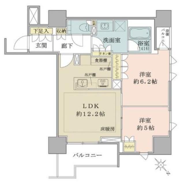 千代田区麹町のマンションの間取り