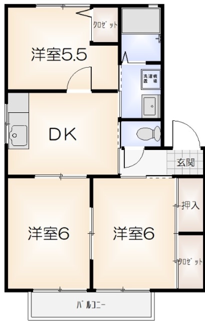 フォーレス立江　Ａの間取り