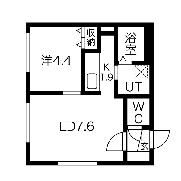 グラシアス南郷の間取り