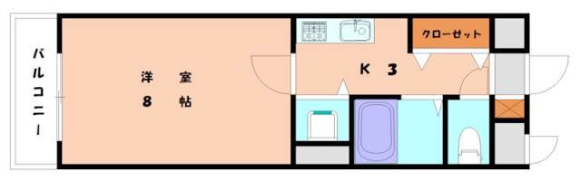 古賀市中央のマンションの間取り