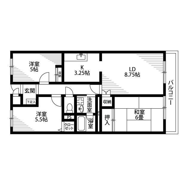 町田市成瀬のマンションの間取り