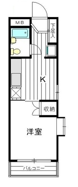 西武新宿線 新井薬師前駅 徒歩7分 3階建 築39年の間取り写真