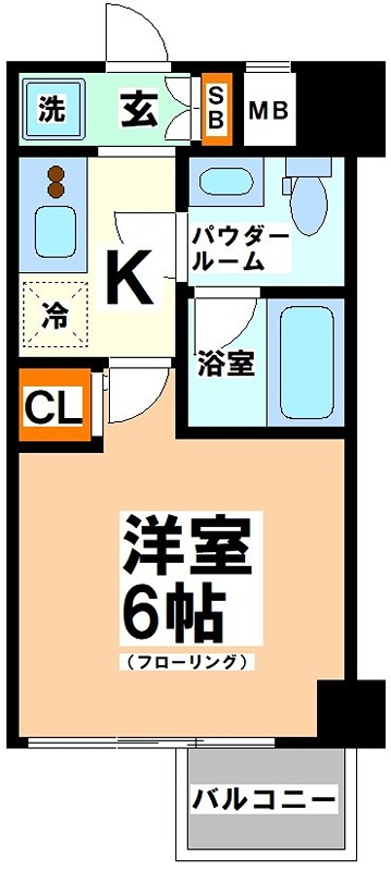 京王新線 幡ケ谷駅 徒歩2分 7階建 築16年の間取り写真