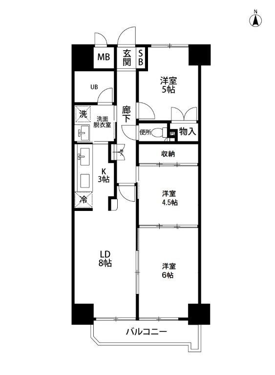 ロイヤルヒルズ東仙台の間取り