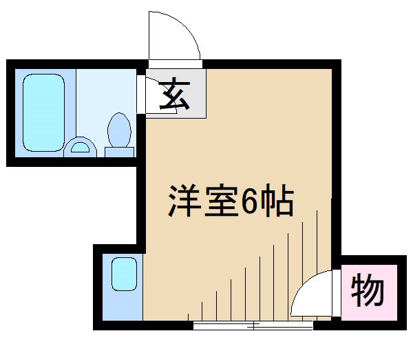 【横浜市港北区箕輪町のアパートの間取り】