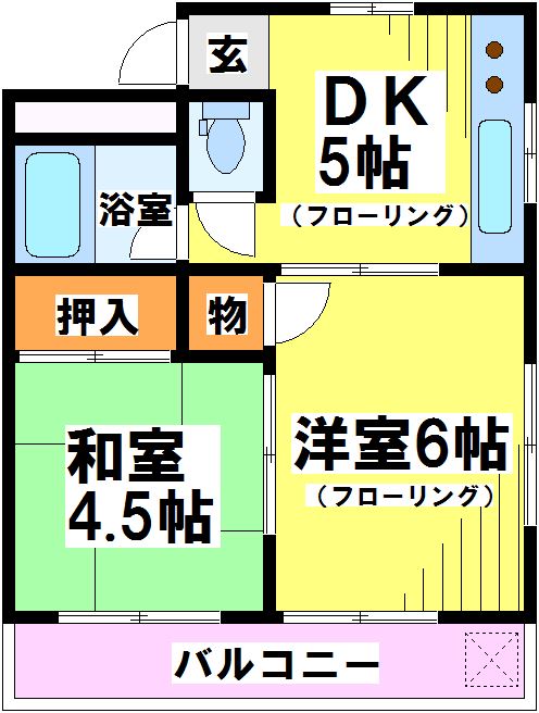 東京都調布市入間町２（マンション）の賃貸物件の間取り