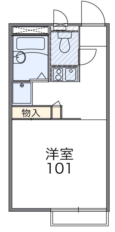 鎌倉市寺分のアパートの間取り