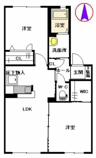 シャーメゾンＨＡＴＡ　　　　Ｂ棟の間取り