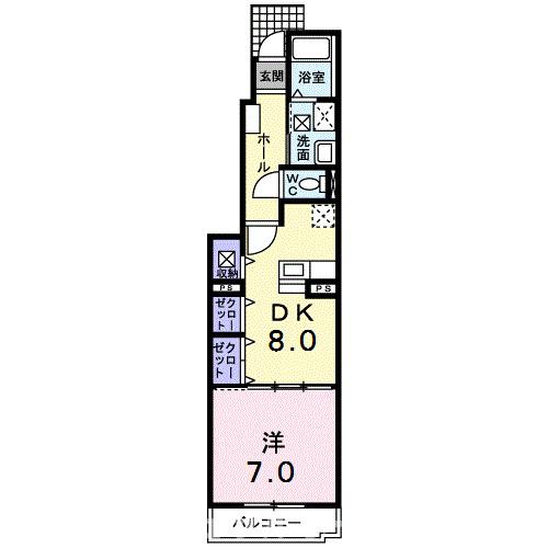 豊橋市牧野町のアパートの間取り