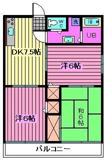 埼玉県さいたま市浦和区常盤６（アパート）の賃貸物件の間取り