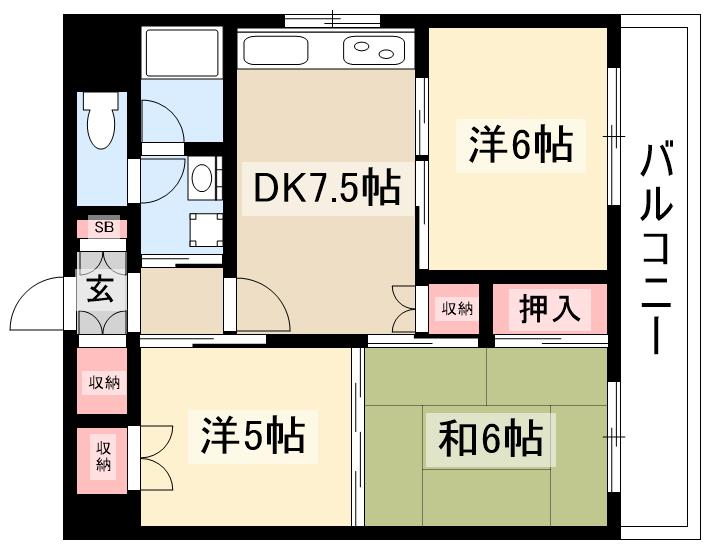 ライオンズマンション丸の内第2の間取り