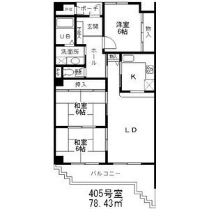 【吹田市春日のマンションの間取り】