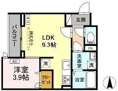 足立区扇のアパートの間取り