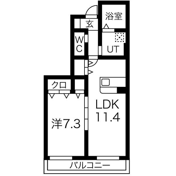 フロンティアハイムIII棟の間取り