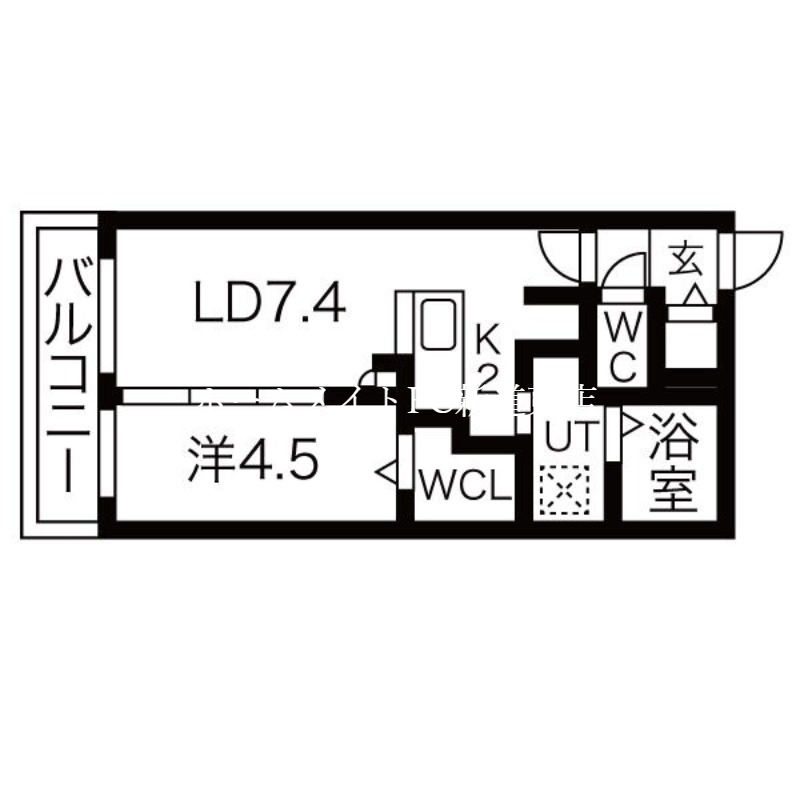 札幌市北区北二十三条西のマンションの間取り