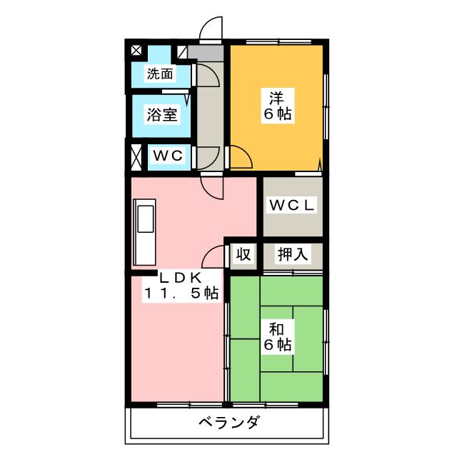 カナメマンション山の手の間取り